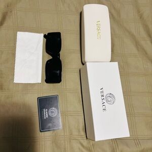 Versace Black Sunglasses with White Case